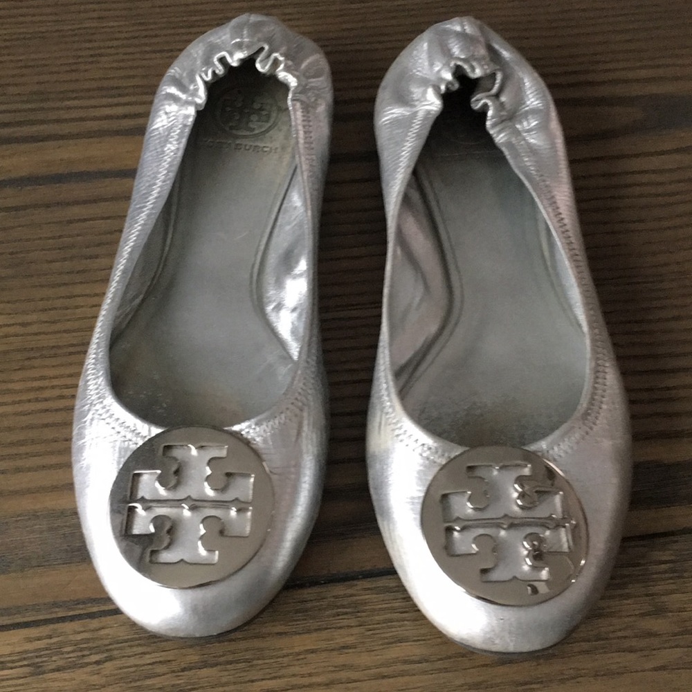Tory Burch metallic flats